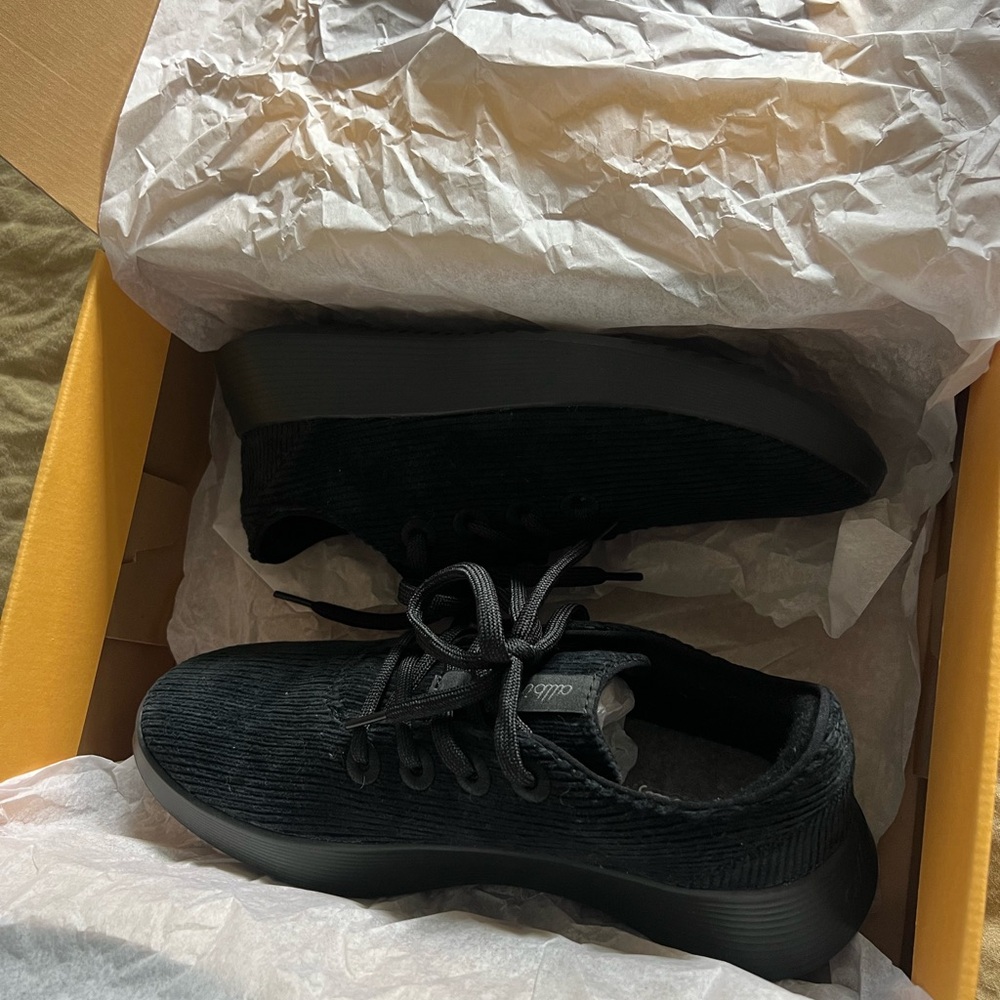 Allbirds Men's Black Runner Go Corduroy Sneakers - Picture 3 of 5